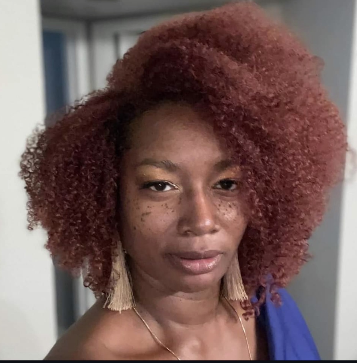 Finished natural hair look