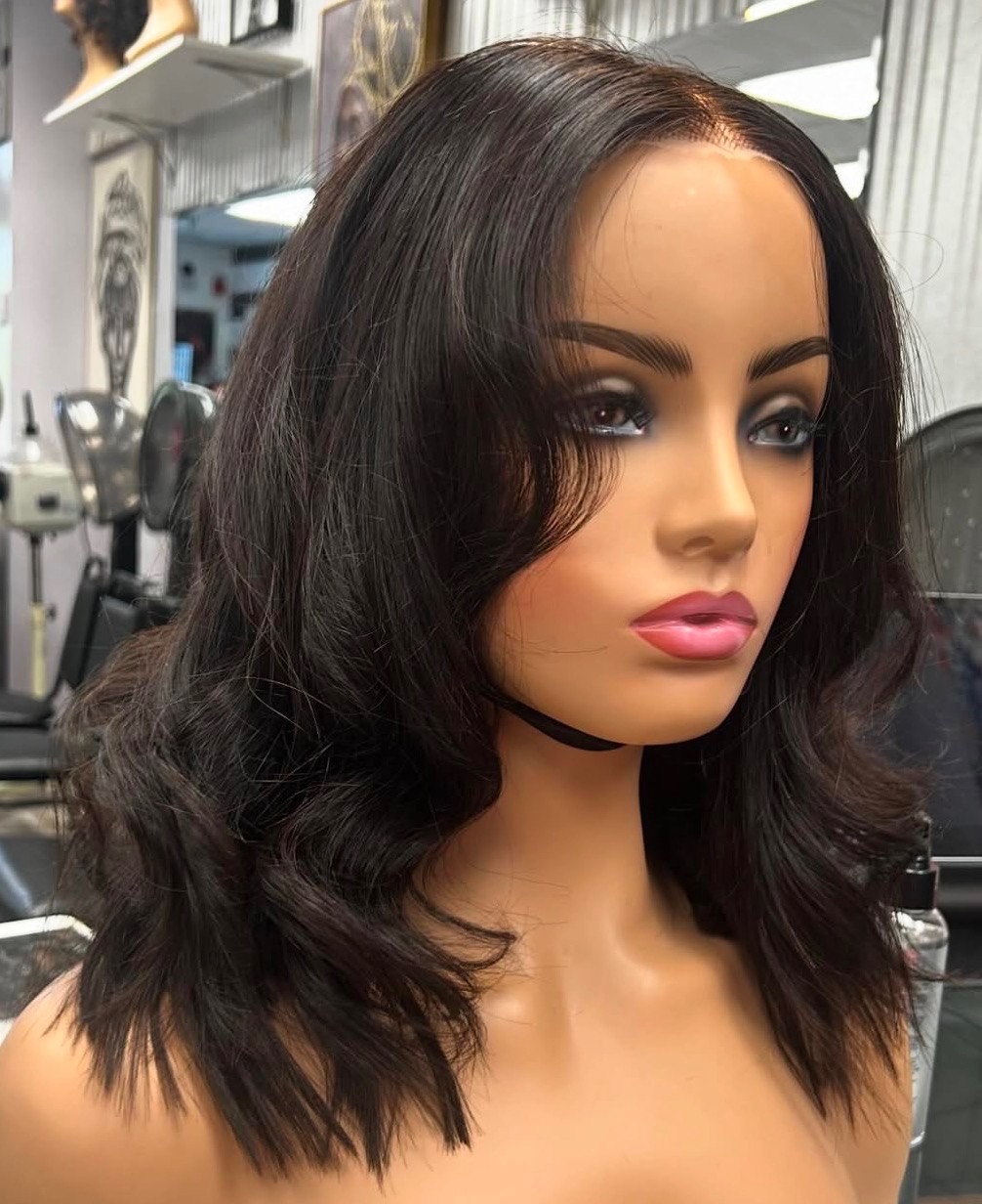 Wig install showcasing volume and texture